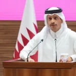 El primer ministro de Qatar, el jeque Mohammed bin Abdulrahman Al Thani, en una rueda de prensa tras el ataque del Ejército de Israel en Doha.