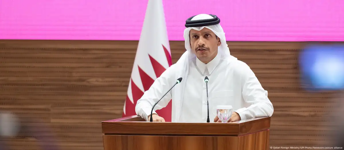 El primer ministro de Qatar, el jeque Mohammed bin Abdulrahman Al Thani, en una rueda de prensa tras el ataque del Ejército de Israel en Doha.